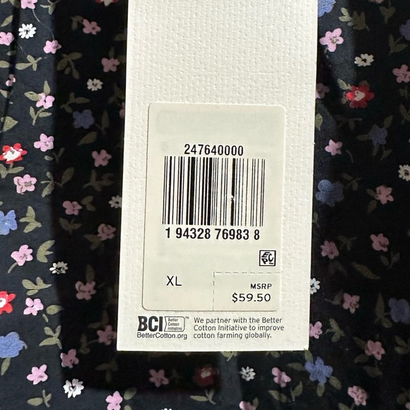 Levi's Lena Ruffled Cotton Crewneck Floral Blouse Size XL NWT - Picture 8 of 12